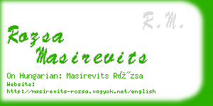 rozsa masirevits business card